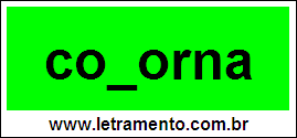 Palavra Codorna Para Completar Com a Consoante D