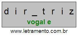 Letramento Palavra Diretriz Com a Vogal A