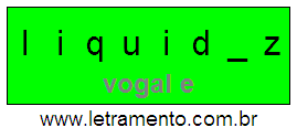 Letramento Palavra Liquidez Com a Vogal A
