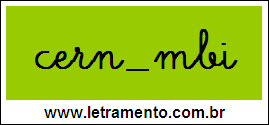 Palavra Cernambi Escrita em Letra Cursiva
