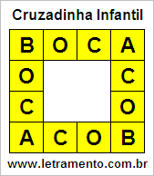 Cruzadinha Infantil Boca