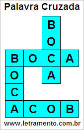 Palavra Cruzada Boca