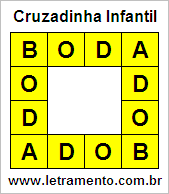 Cruzadinha Infantil Boda