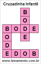 Cruzadinha Infantil Bode