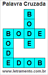 Palavra Cruzada Bode