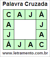 Palavra Cruzada Cajá