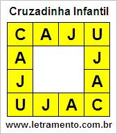 Cruzadinha Infantil Caju