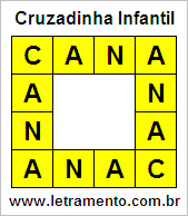 Cruzadinha Infantil Cana