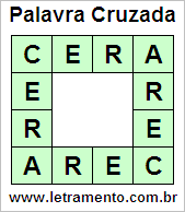 Palavra Cruzada Cera