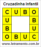 Cruzadinha Infantil Cubo