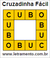 Cruzadinha Fácil Cubo