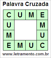 Palavra Cruzada Cume