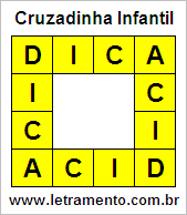 Cruzadinha Infantil Dica