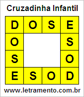 Cruzadinha Infantil Dose