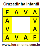 Cruzadinha Infantil Fava