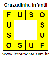 Cruzadinha Infantil Fuso