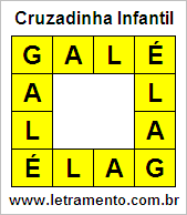 Cruzadinha Infantil Galé