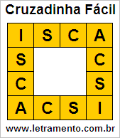 Cruzadinha Fácil Isca