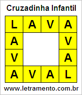 Cruzadinha Infantil Lava