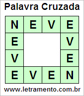 Palavra Cruzada Neve