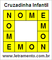 Cruzadinha Infantil Nome