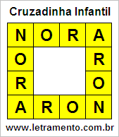 Cruzadinha Infantil Nora