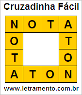 Cruzadinha Fácil Nota