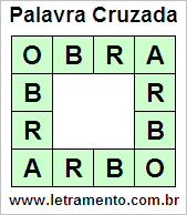 Palavra Cruzada Obra