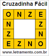 Cruzadinha Fácil Onze