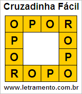 Cruzadinha Fácil Opor