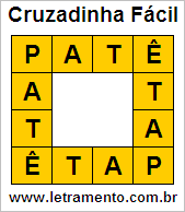 Cruzadinha Fácil Patê