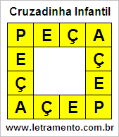 Cruzadinha Infantil Peça