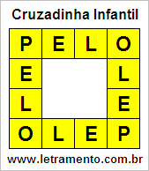 Cruzadinha Infantil Pelo