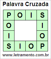 Palavra Cruzada Pois