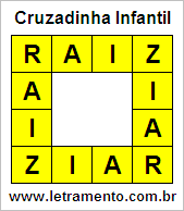 Cruzadinha Infantil Raiz