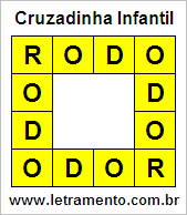 Cruzadinha Infantil Rodo