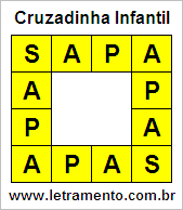 Cruzadinha Infantil Sapa