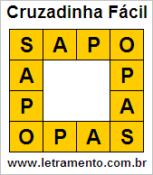 Cruzadinha Fácil Sapo