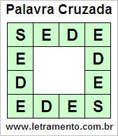 Palavra Cruzada Sede