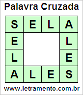 Palavra Cruzada Sela