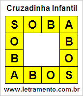 Cruzadinha Infantil Soba