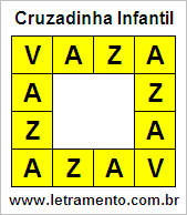 Cruzadinha Infantil Vaza