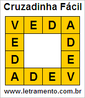 Cruzadinha Fácil Veda