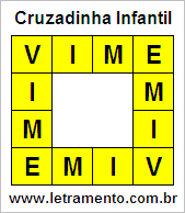 Cruzadinha Infantil Vime