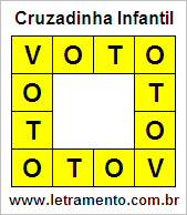 Cruzadinha Infantil Voto