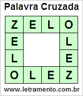 Palavra Cruzada Zelo