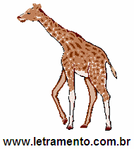 Letramento Girafa Animal Com a Letra G