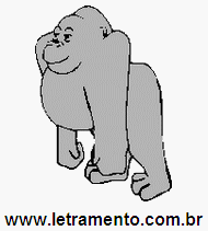 Letramento Gorila Animal Com a Letra G