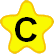 Estrela Amarela Com a Letra C