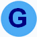 Círculo Azul Com a Letra G